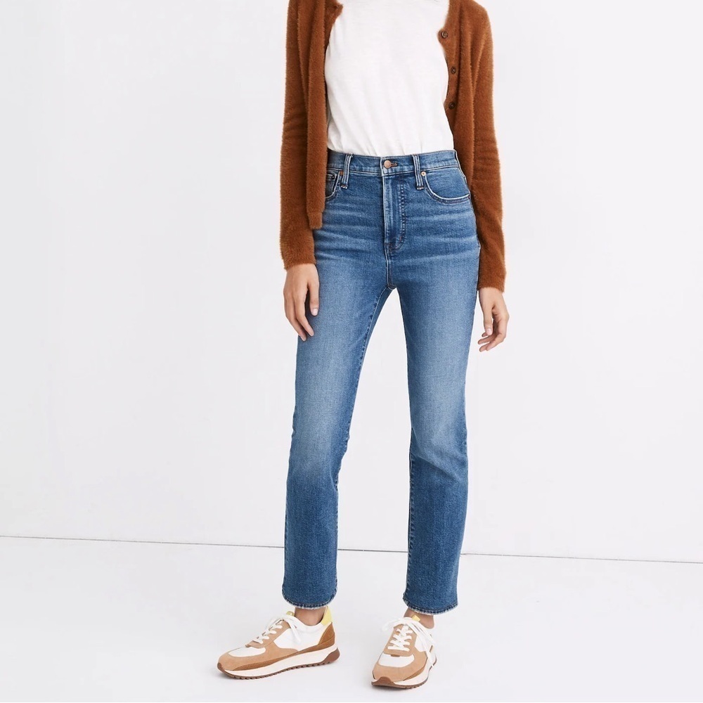 Madewell Slim Demi-Boot Jeans in Northaven Wash High Rise Kick Flare Size 24